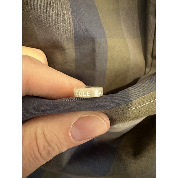 Cole Haan Shirt Men’s Medium Blue Gray Oxford Long Sleeve Button Up Grand OS - Picture 4 of 10